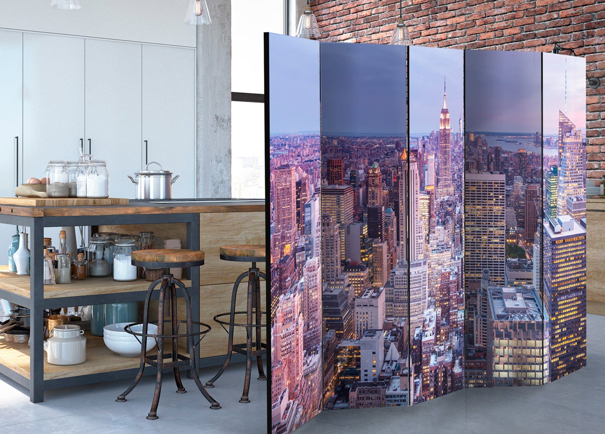 Aizslietnis 5-daļīgs - Vakara pilsēta (225x172cm) 225x172 cm Home Trends