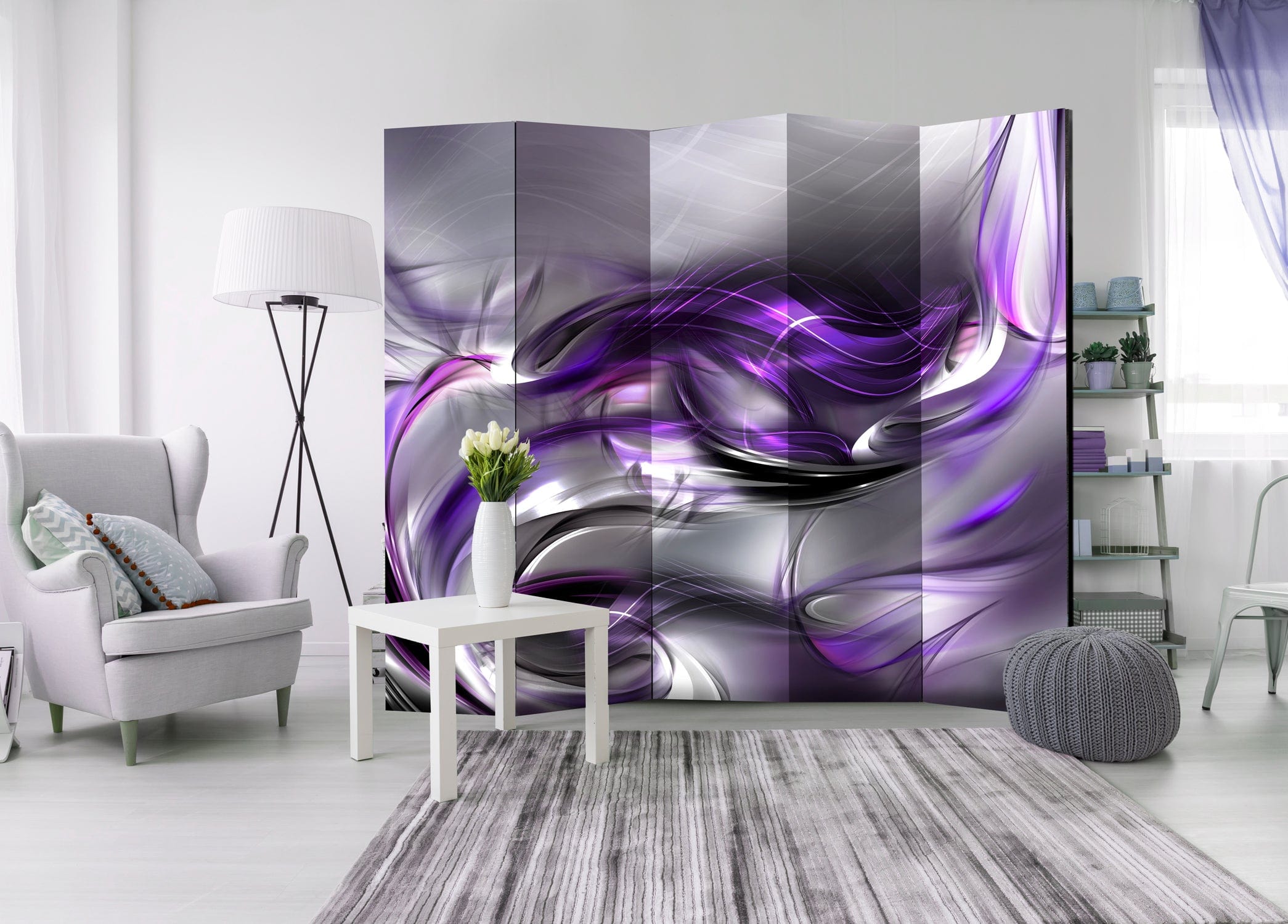 Aizslietnis 5-daļīgs - Violetie virpuļi 2 (225x172cm) 225x172 cm Home Trends