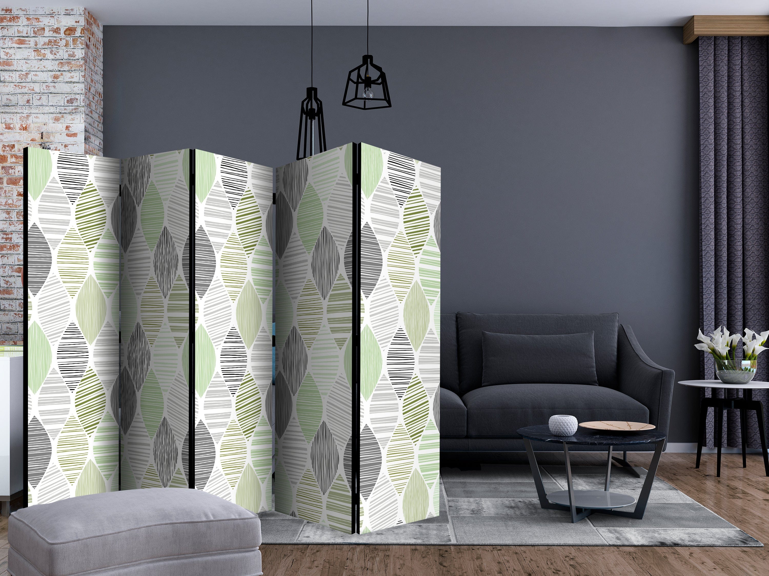 Aizslietnis 5-daļīgs - Zaļās asaras (225x172cm) 225x172 cm Home Trends