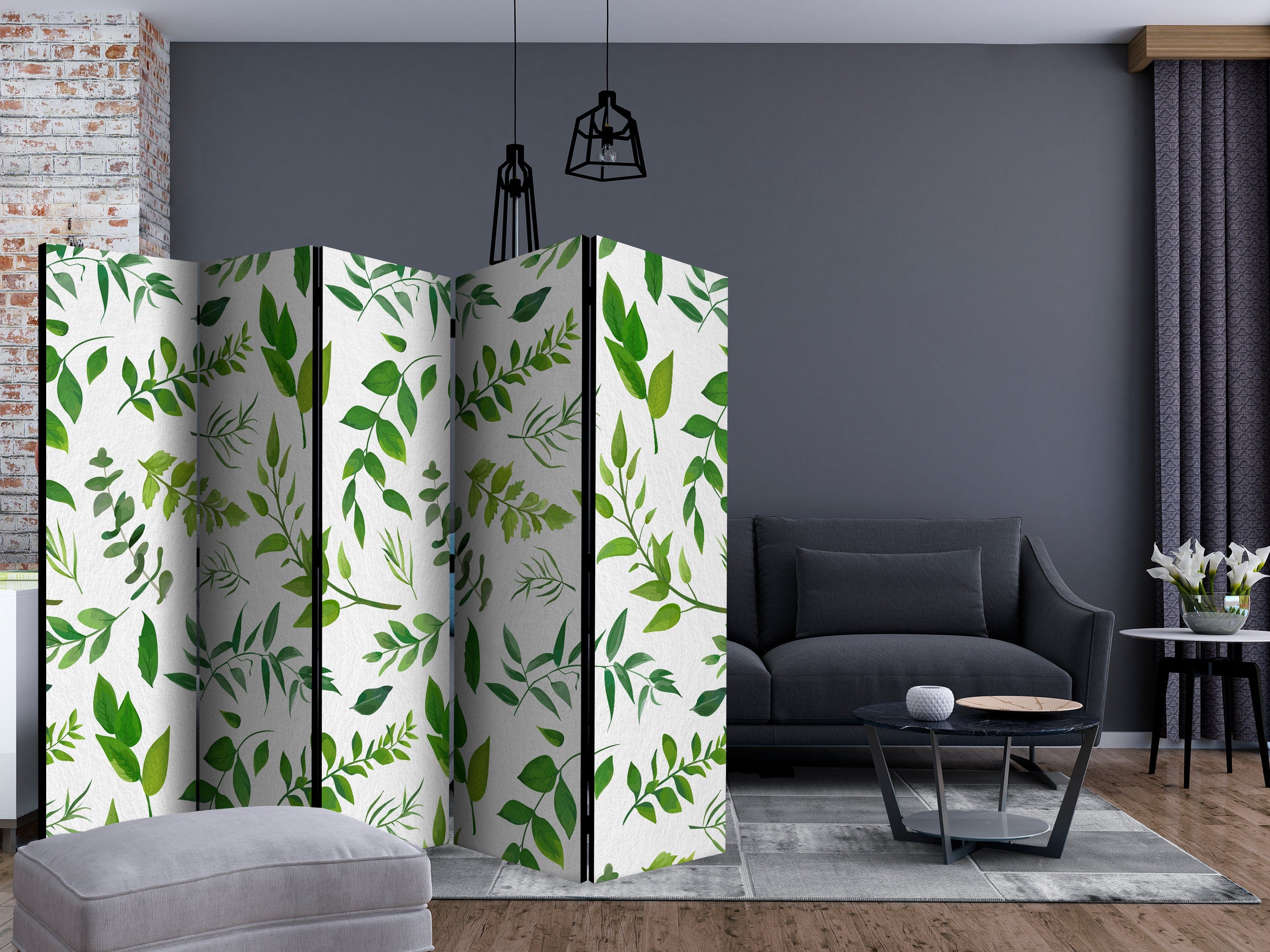 Aizslietnis 5-daļīgs - Zaļie zariņi (225x172cm) 225x172 cm Home Trends