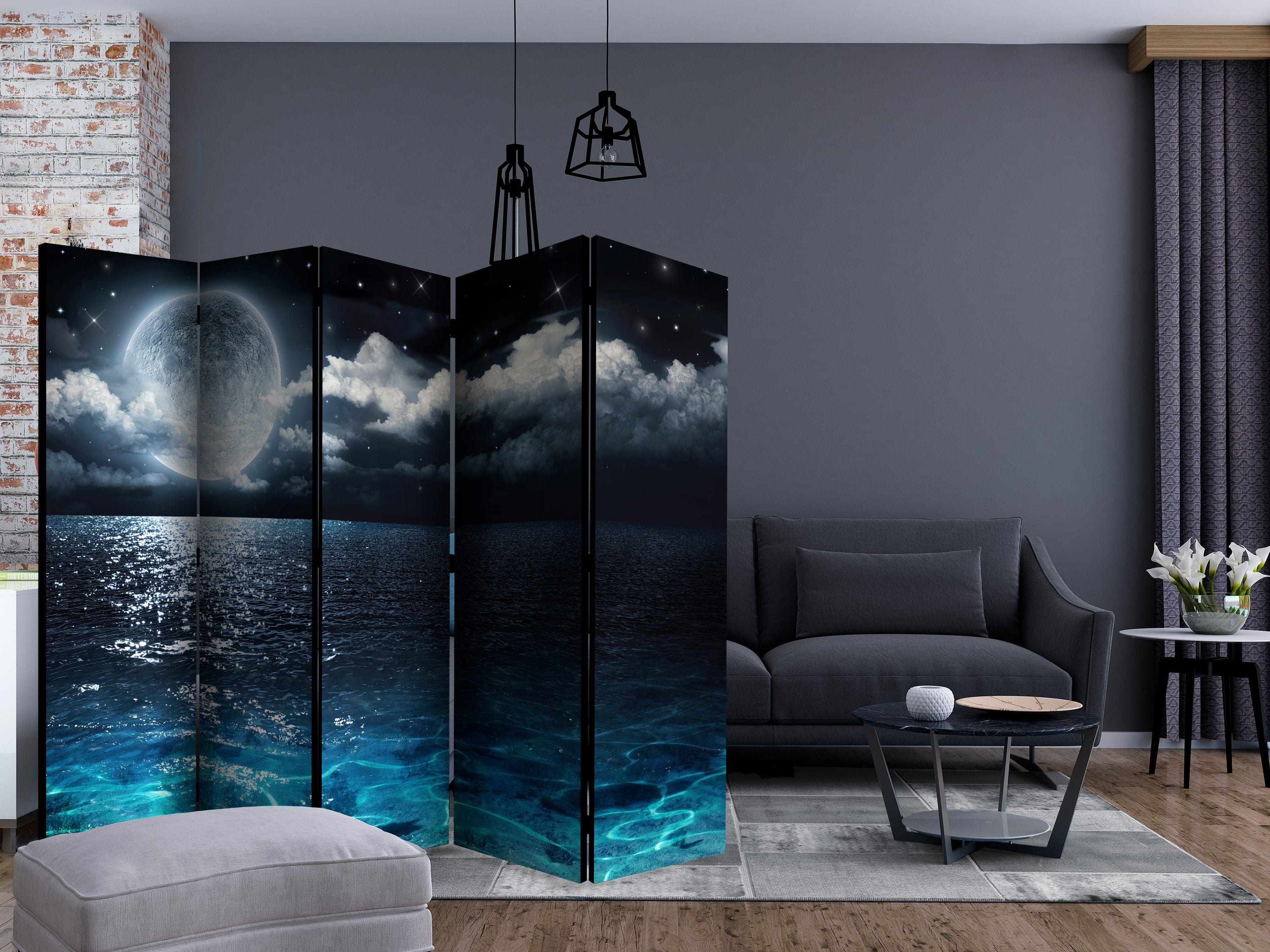Aizslietnis 5-daļīgs - Zilā lagūna (225x172cm) 225x172 cm Home Trends