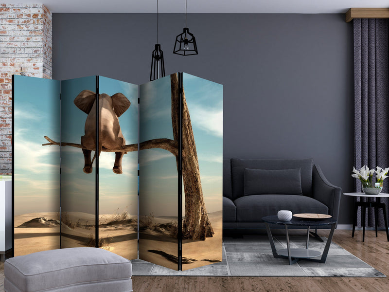 Aizslietnis 5-daļīgs - Zilonis uz koka (225x172cm) 225x172 cm Home Trends