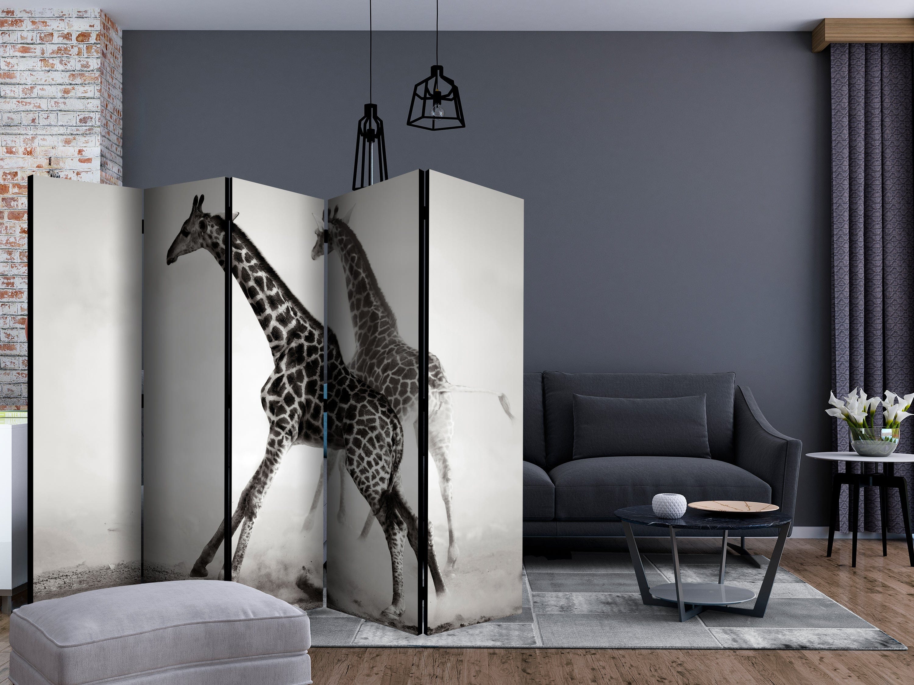 Aizslietnis 5-daļīgs - Žirafes (225x172cm) 225x172 cm Home Trends