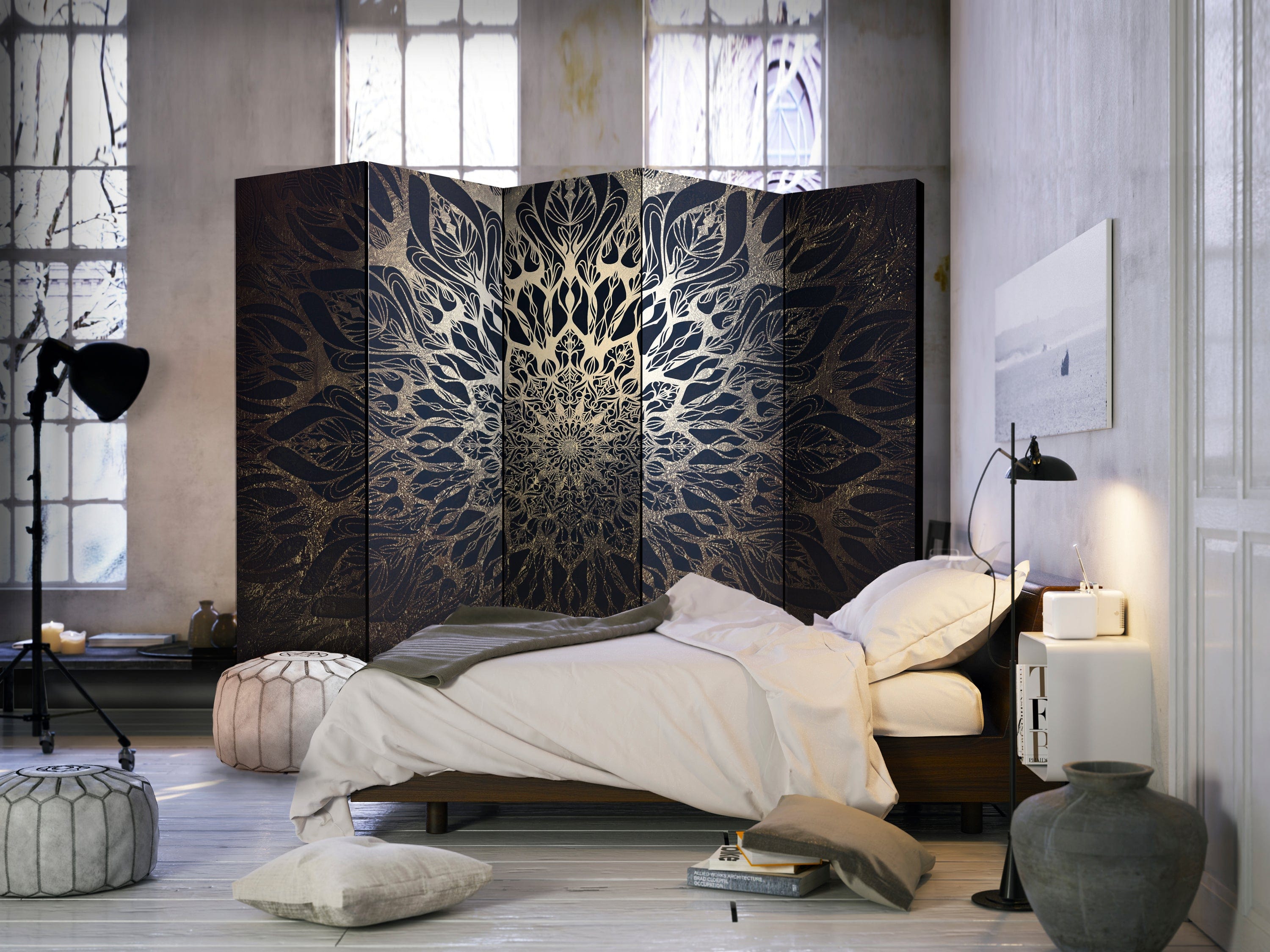 Aizslietnis 5-daļīgs - Zirnekļtīkls (brūns) (225x172cm) 225x172 cm Home Trends