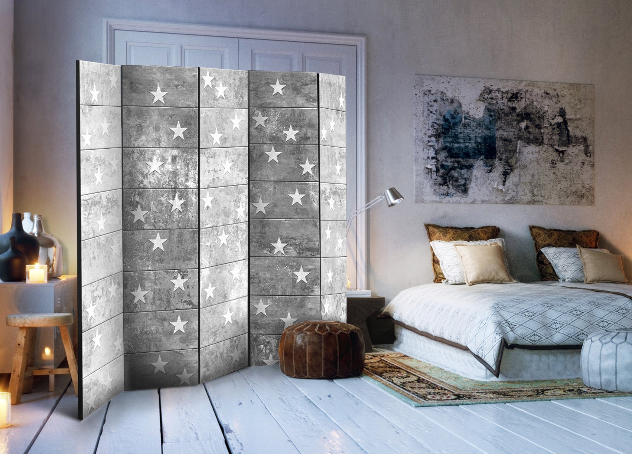 Aizslietnis 5-daļīgs - Zvaigznes uz betona (225x172cm) 225x172 cm Home Trends