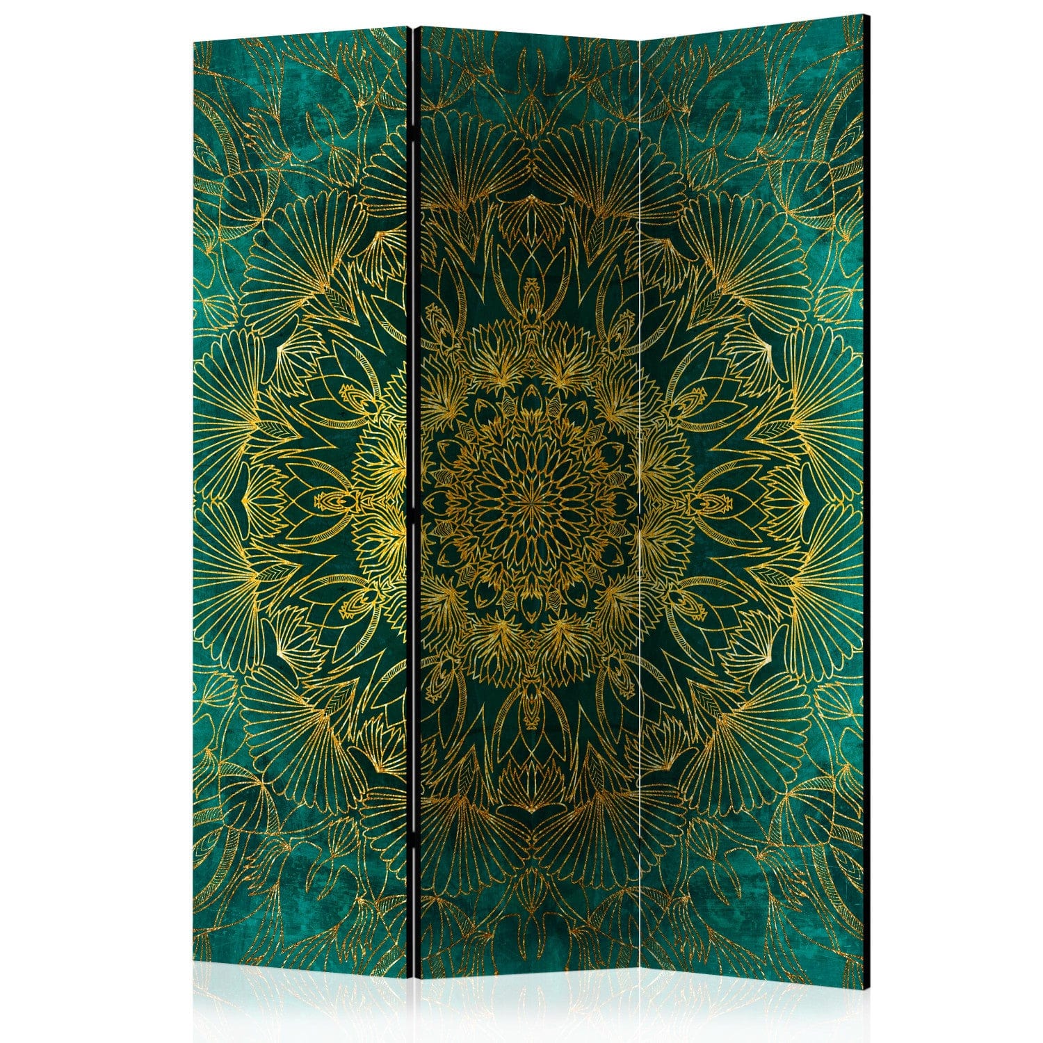 Aizslietnis ar zelta mandala rakstu uz zaļa fona - Karaliskais valdzinājums (135x172cm) 135x172 cm Home Trends