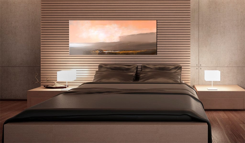Ar rokām gleznota Kanva - Between pink and grey 100x40 Home Trends