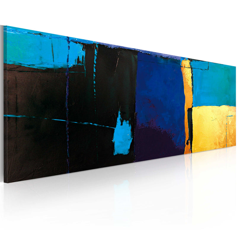 Ar rokām gleznota Kanva - Fascination with the blue color 100x40 Home Trends
