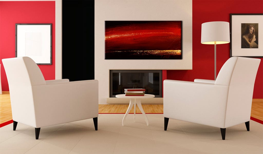 Ar rokām gleznota Kanva - Red lipstick 120x60 Home Trends