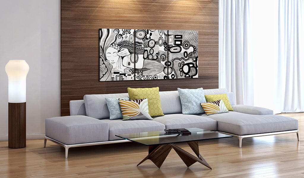 Ar rokām gleznota Kanva - Silver Kiss Home Trends