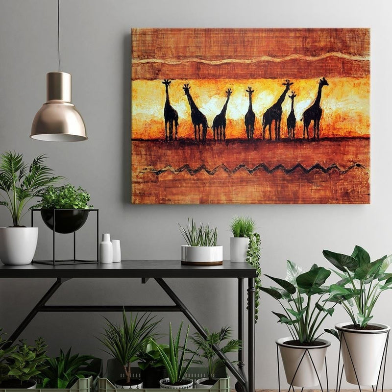 Dekoratīvais panelis - A herd of giraffes   98x68 Home Trends Deco