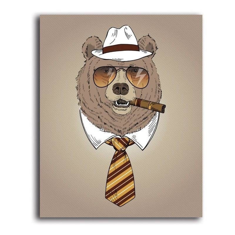 Dekoratīvais panelis - Bear With Cigar  Home Trends Deco