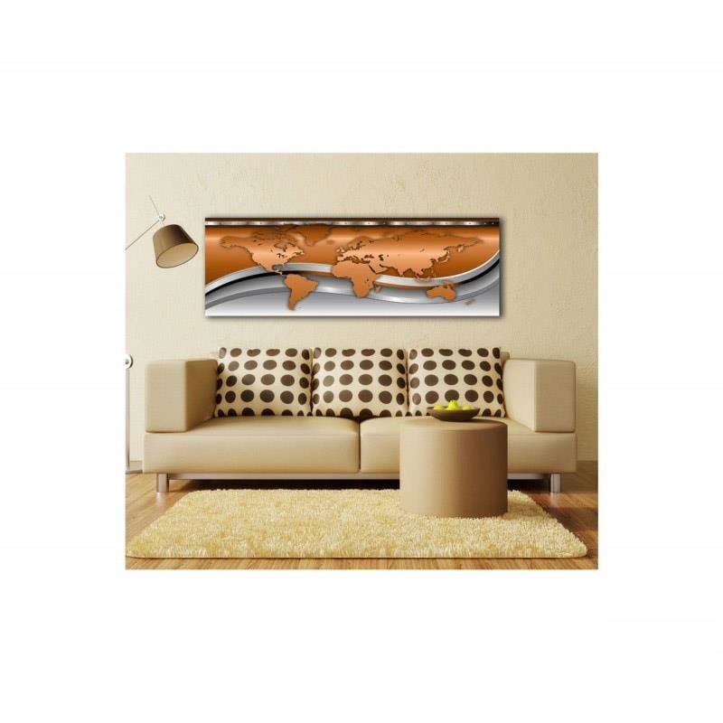 Dekoratīvais panelis - Brown World Map  Home Trends Deco