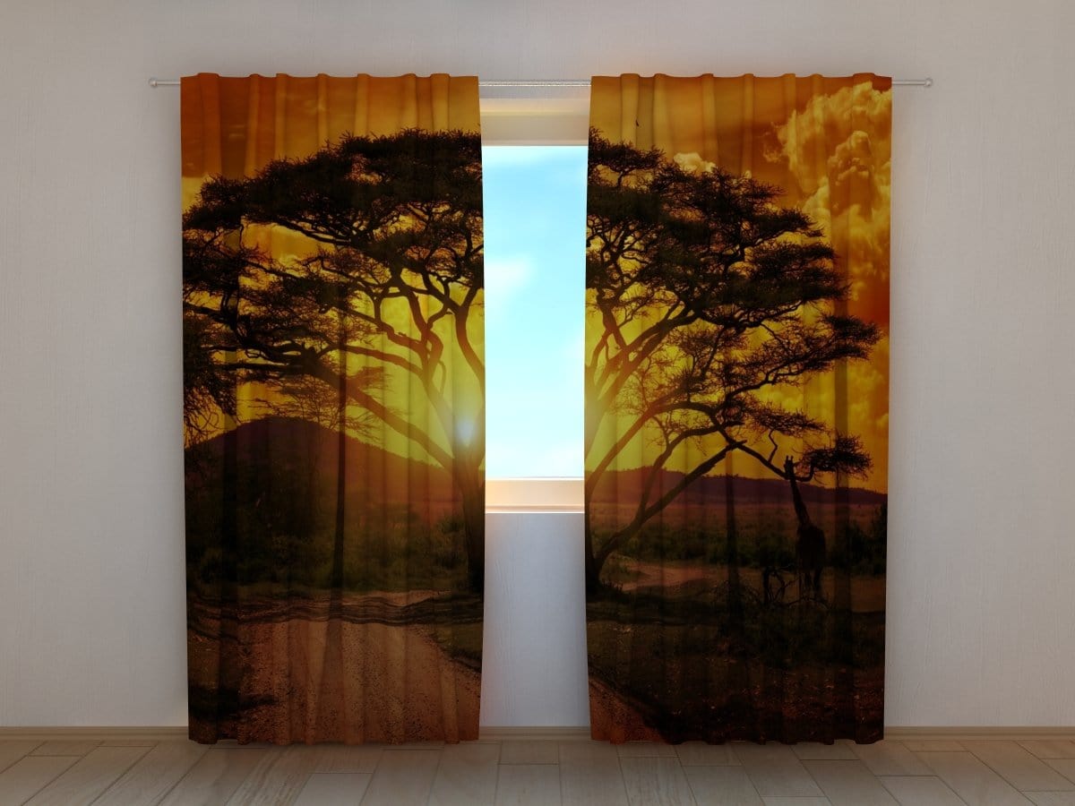 Dienas un nakts aizkari - Āfrikas saulriets 180 x 140 cm (2X 90x140 cm) / SCREEN E-interjers.lv