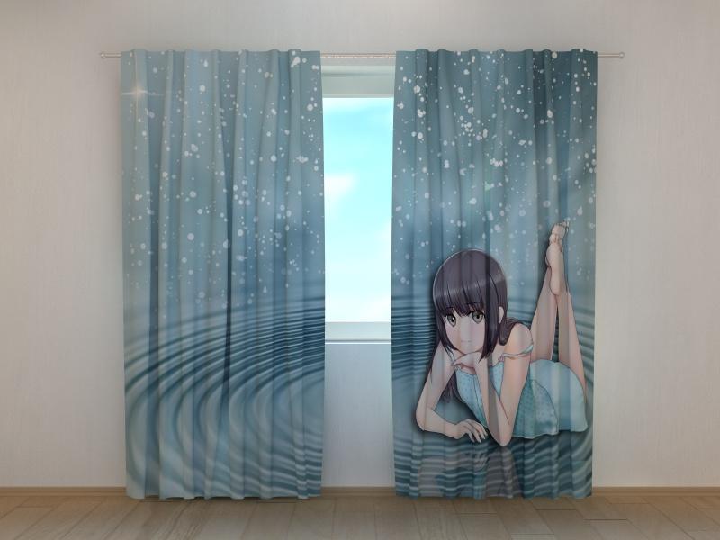 Dienas un nakts aizkari - Anime meitene 180 x 140 cm (2X 90x140 cm) / SCREEN E-interjers.lv