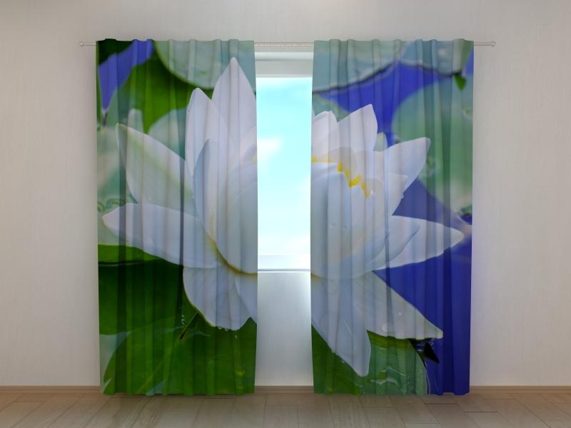 Dienas un nakts aizkari - Balts lotoss 180 x 140 cm (2X 90x140 cm) / SCREEN E-interjers.lv