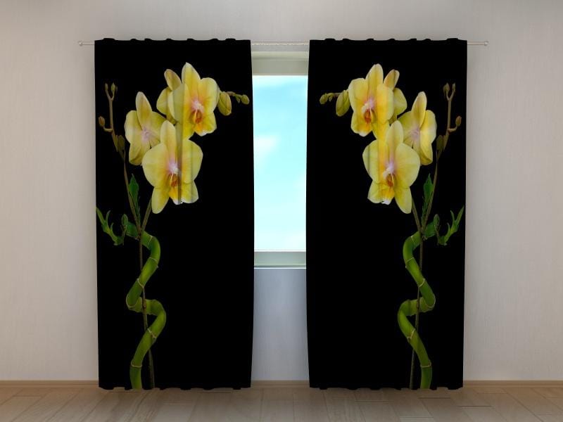 Dienas un nakts aizkari - Bambusa un orhidejas duets 180 x 140 cm (2X 90x140 cm) / SCREEN E-interjers.lv