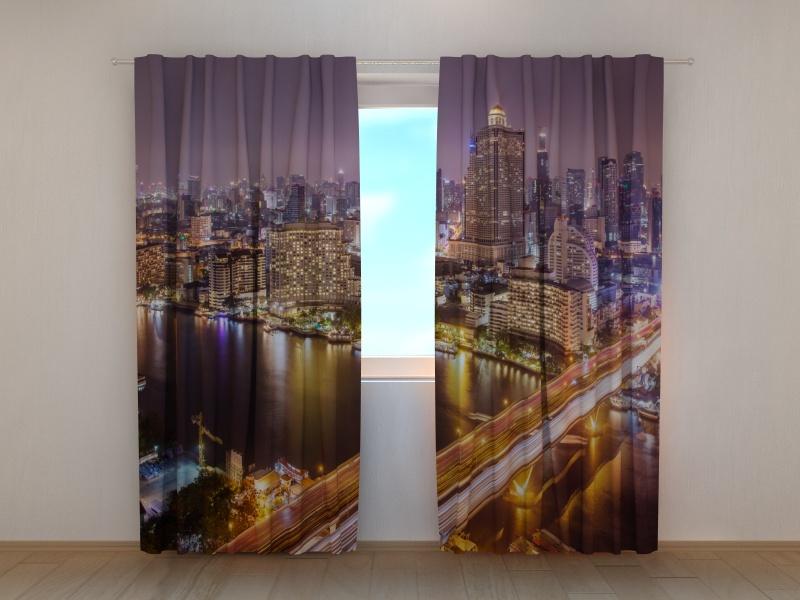 Dienas un nakts aizkari - Bangkokas pilsēta 180 x 140 cm (2X 90x140 cm) / SCREEN E-interjers.lv