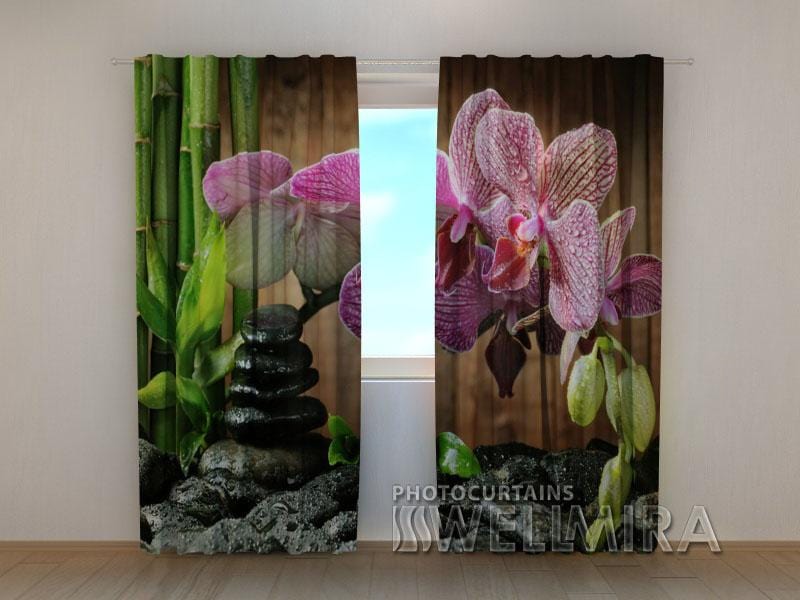 Dienas un nakts aizkari - Dzirkstošā orhideja 180 x 140 cm (2X 90x140 cm) / SCREEN E-interjers.lv