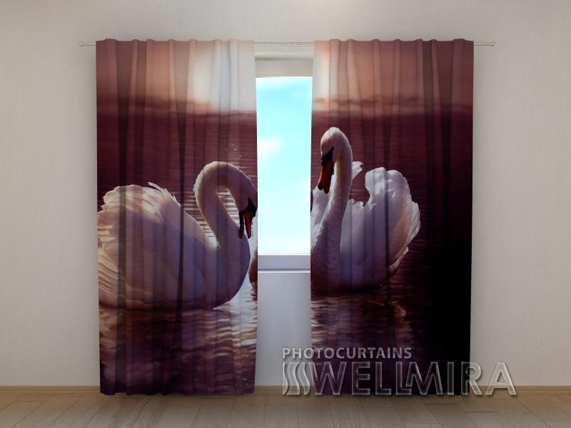Dienas un nakts aizkari - Gulbji 180 x 140 cm (2X 90x140 cm) / SCREEN E-interjers.lv