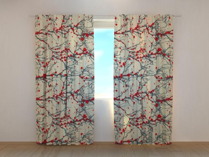 Dienas un nakts aizkari - Japānas ķiršu ziedi 180 x 140 cm (2X 90x140 cm) / SCREEN E-interjers.lv