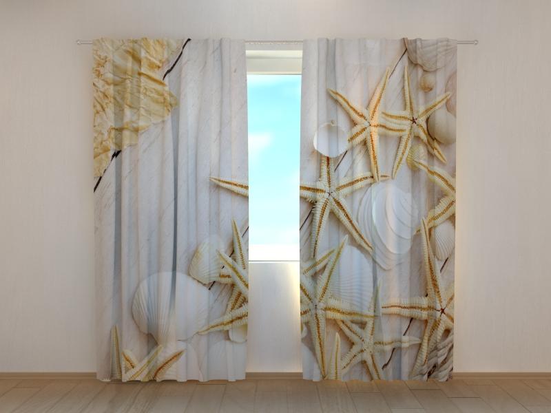 Dienas un nakts aizkari - Jūras zvaigznes 180 x 140 cm (2X 90x140 cm) / SCREEN E-interjers.lv