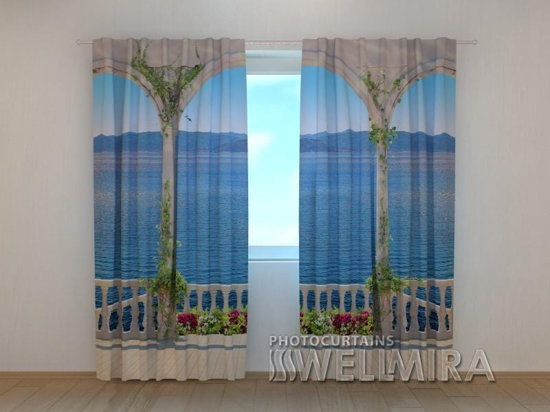 Dienas un nakts aizkari - Kāpnes uz jūru 180 x 140 cm (2X 90x140 cm) / SCREEN E-interjers.lv
