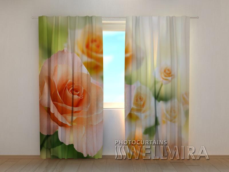 Dienas un nakts aizkari - Līgavas rozes 180 x 140 cm (2X 90x140 cm) / SCREEN E-interjers.lv