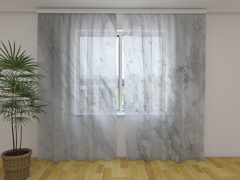 Dienas un nakts aizkari - Marmors 180 x 140 cm (2X 90x140 cm) / Сaurspīdīgs šifons E-interjers.lv