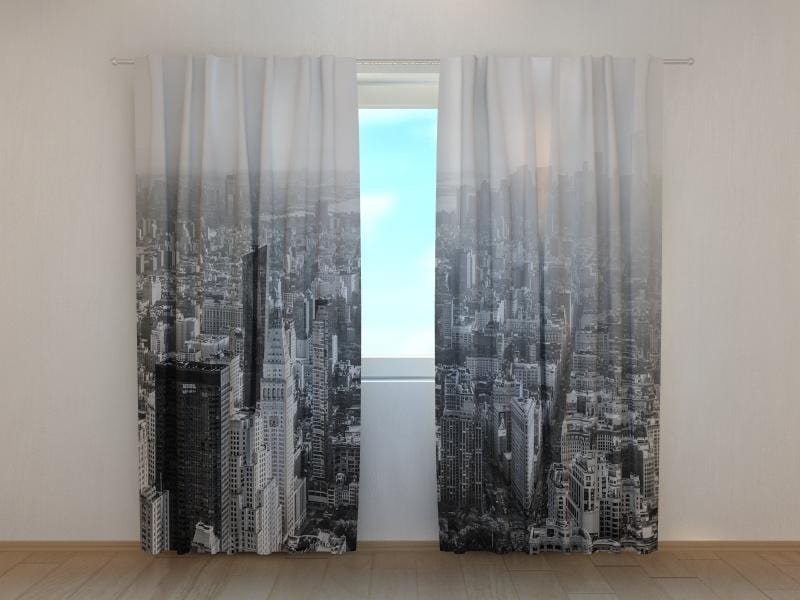 Dienas un nakts aizkari - Melnbaltā Manhetena 180 x 140 cm (2X 90x140 cm) / SCREEN E-interjers.lv