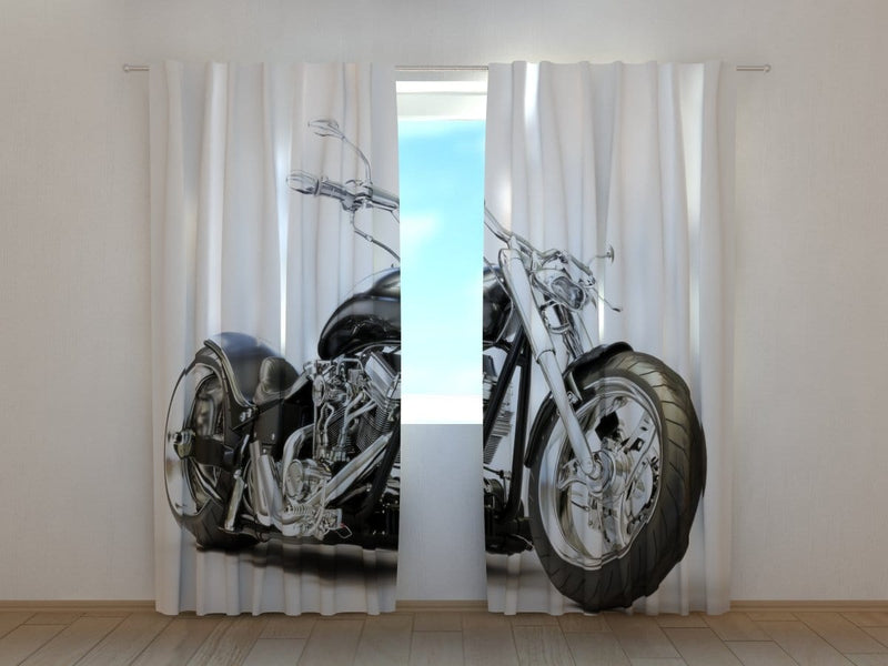 Dienas un nakts aizkari - Melns motocikls 180 x 140 cm (2X 90x140 cm) / SCREEN E-interjers.lv