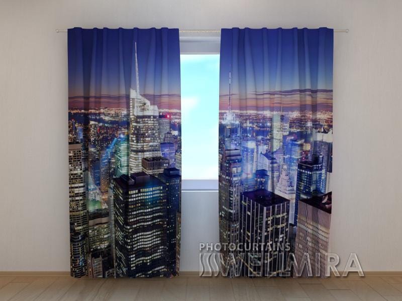 Dienas un nakts aizkari - Nakts Ņujorkā 180 x 140 cm (2X 90x140 cm) / SCREEN E-interjers.lv