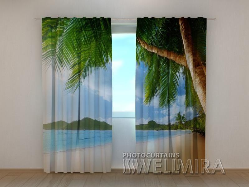 Dienas un nakts aizkari - Okeāns un palmas 180 x 140 cm (2X 90x140 cm) / SCREEN E-interjers.lv