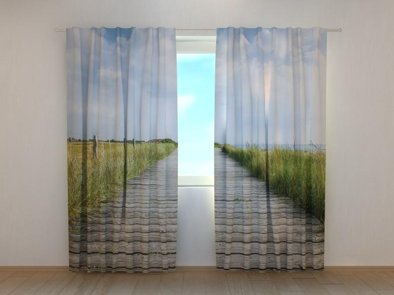 Dienas un nakts aizkari - Pastaigu ceļš Ziltas salā 180 x 140 cm (2X 90x140 cm) / SCREEN E-interjers.lv