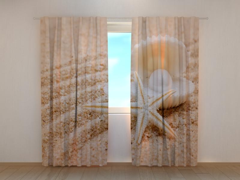 Dienas un nakts aizkari - Pērle uz jūras gliemežvāka 180 x 140 cm (2X 90x140 cm) / SCREEN E-interjers.lv