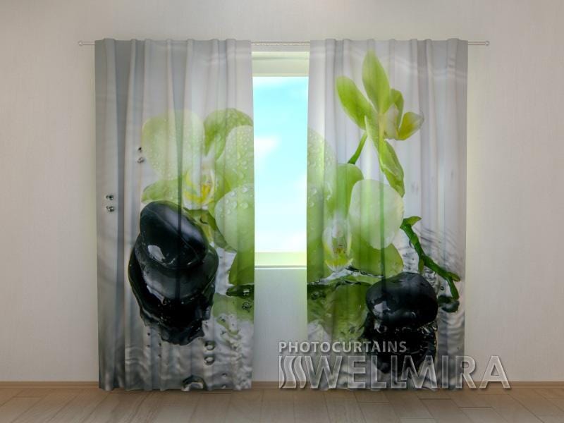 Dienas un nakts aizkari - Pistāciju orhidejas 180 x 140 cm (2X 90x140 cm) / SCREEN E-interjers.lv