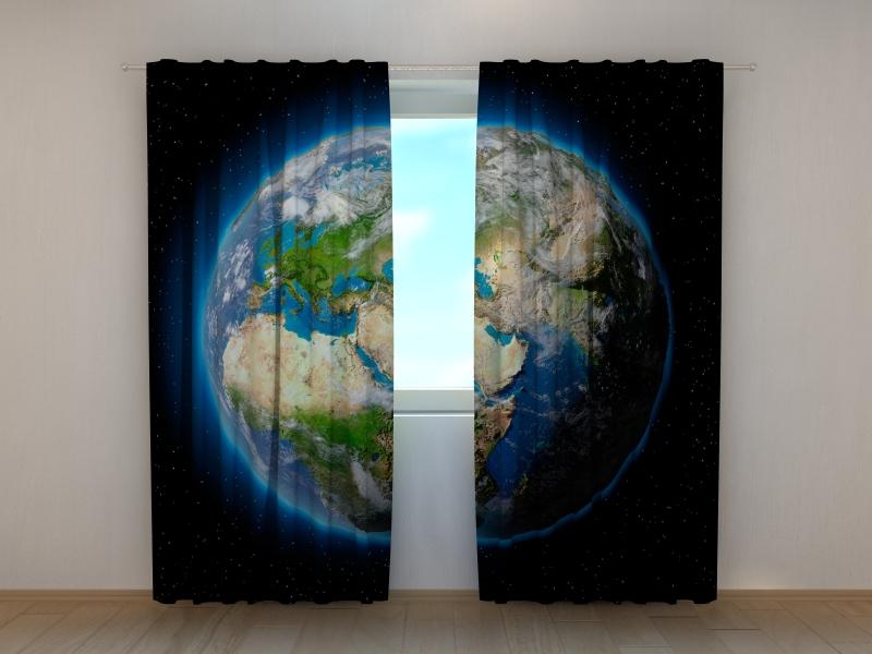 Dienas un nakts aizkari - Planēta Zeme 180 x 140 cm (2X 90x140 cm) / SCREEN E-interjers.lv