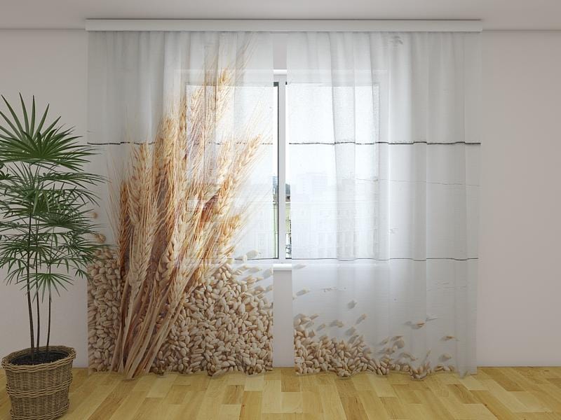 Dienas un nakts aizkari - Raža 180 x 140 cm (2X 90x140 cm) / Сaurspīdīgs šifons E-interjers.lv