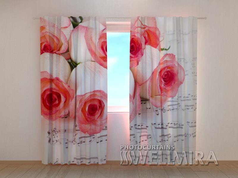 Dienas un nakts aizkari - Rozes melodija 180 x 140 cm (2X 90x140 cm) / SCREEN E-interjers.lv