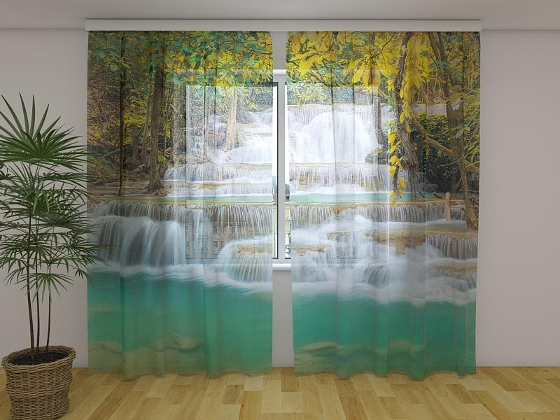 Dienas un nakts aizkari - Rudens Taizeme 180 x 140 cm (2X 90x140 cm) / Сaurspīdīgs šifons E-interjers.lv