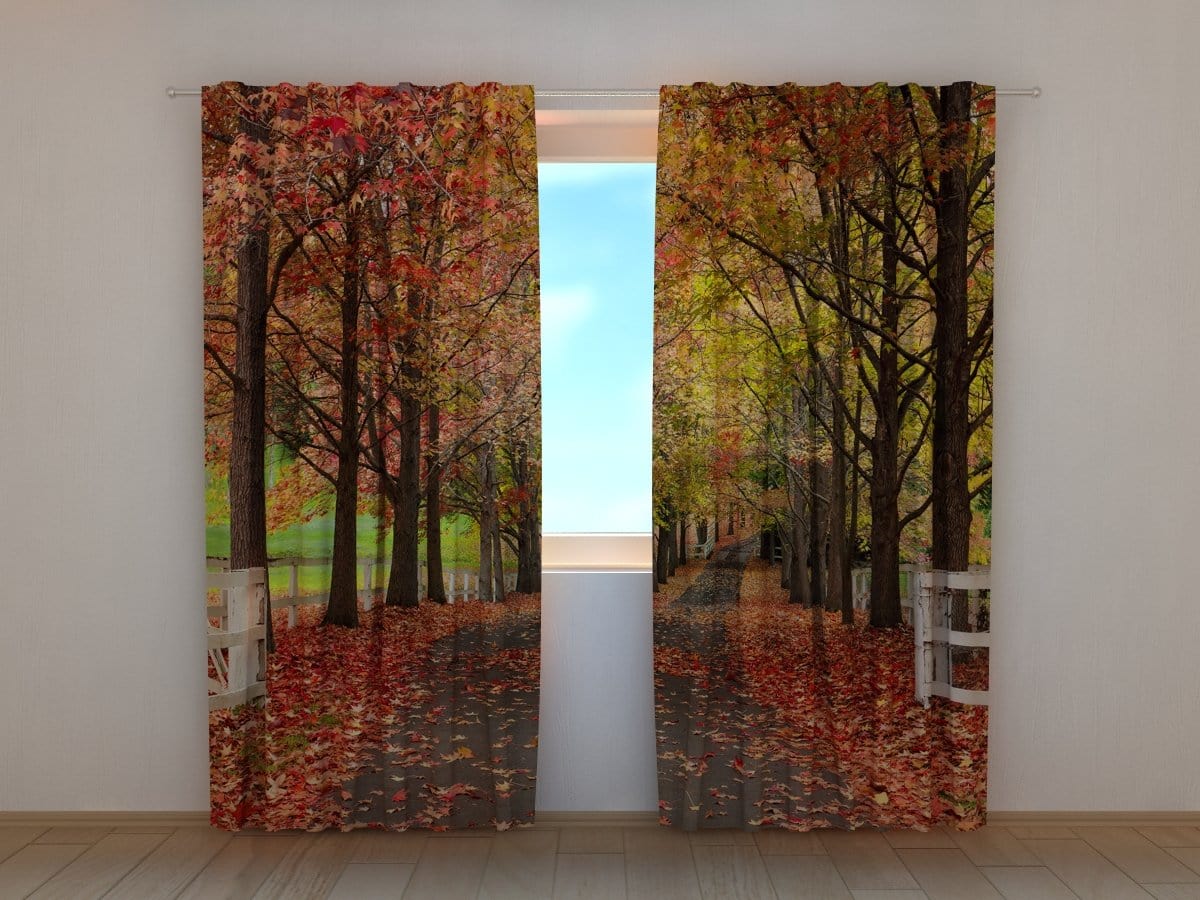 Dienas un nakts aizkari - Sarkanais rudens 180 x 140 cm (2X 90x140 cm) / SCREEN E-interjers.lv