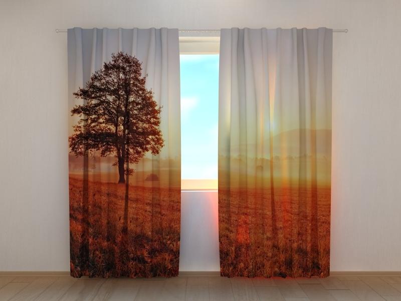 Dienas un nakts aizkari - Saulriets un koks 180 x 140 cm (2X 90x140 cm) / SCREEN E-interjers.lv