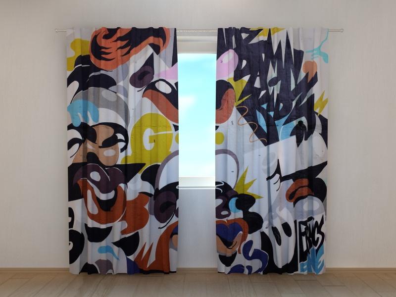 Dienas un nakts aizkari - Sienas ielas māksla 180 x 140 cm (2X 90x140 cm) / SCREEN E-interjers.lv