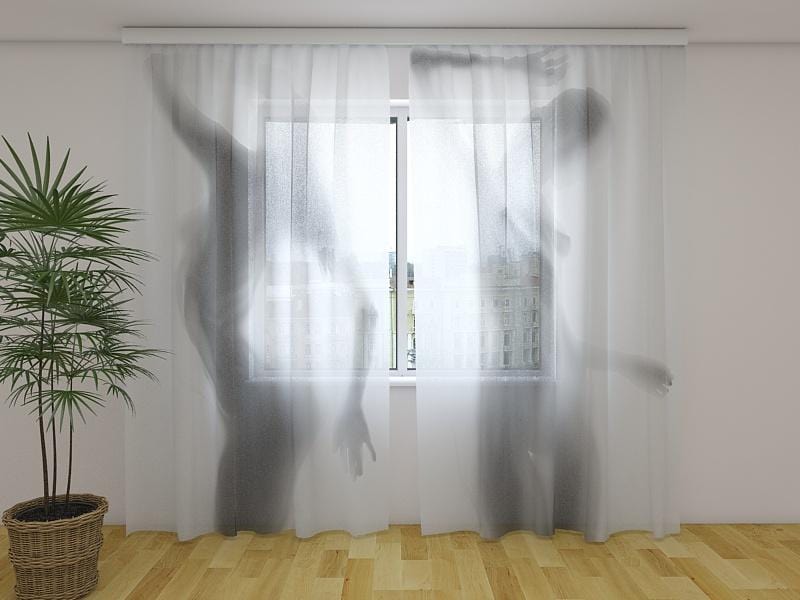 Dienas un nakts aizkari - Sieviešu ēnas 180 x 140 cm (2X 90x140 cm) / Сaurspīdīgs šifons E-interjers.lv