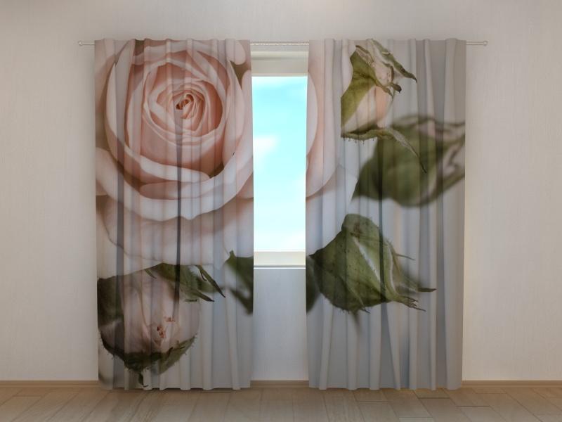 Dienas un nakts aizkari - Skaista roze ar pumpuriem 180 x 140 cm (2X 90x140 cm) / SCREEN E-interjers.lv