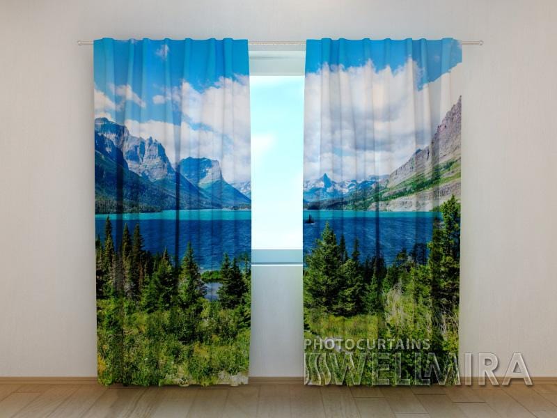 Dienas un nakts aizkari - Svētās Marijas ezers 180 x 140 cm (2X 90x140 cm) / SCREEN E-interjers.lv