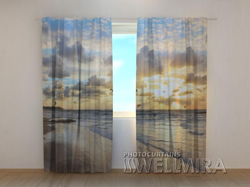 Dienas un nakts aizkari - Tālajā okeānā 180 x 140 cm (2X 90x140 cm) / SCREEN E-interjers.lv
