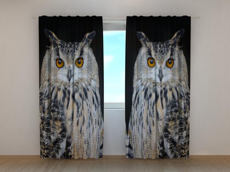Dienas un nakts aizkari - Uzmanīga pūce 180 x 140 cm (2X 90x140 cm) / SCREEN E-interjers.lv