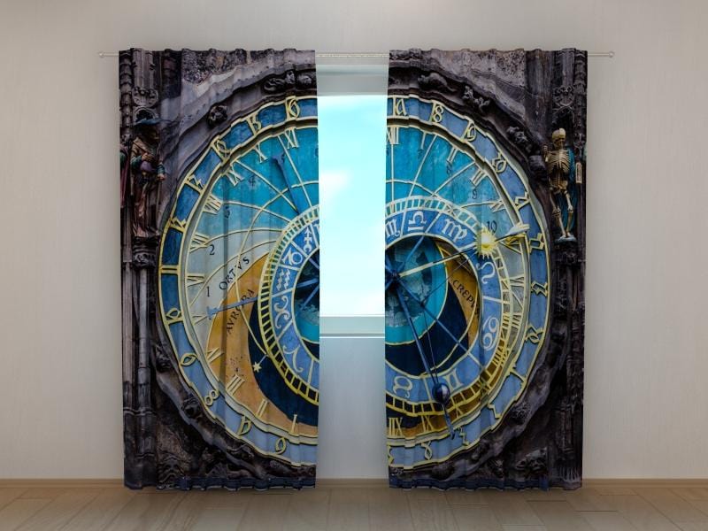 Dienas un nakts aizkari - Vecais Prāgas astronomiskais pulkstenis 180 x 140 cm (2X 90x140 cm) / SCREEN E-interjers.lv