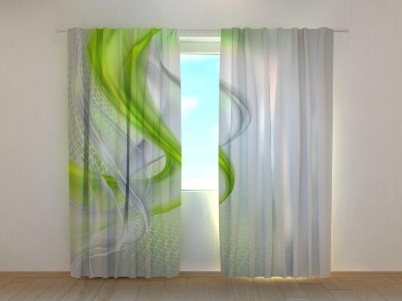 Dienas un nakts aizkari - Zaļa abstrakcija 180 x 140 cm (2X 90x140 cm) / SCREEN E-interjers.lv